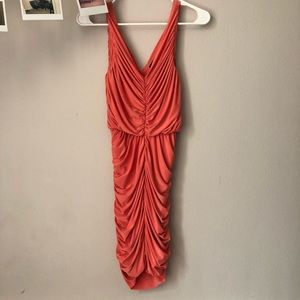 Soprano Pink Ruched Dress